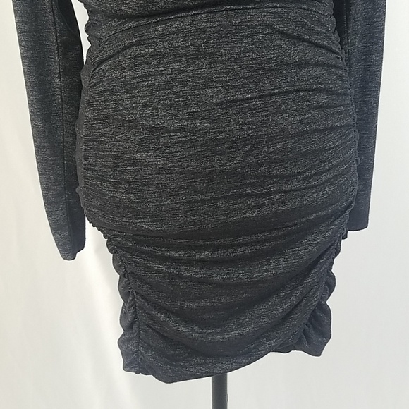 Athleta women XS long sleeve Tulip dress ruched Athleisure above knee minimalist - Picture 4 of 7